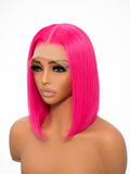 Pink bob wig