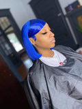 Blue Bob Wig