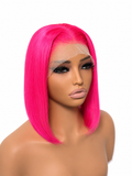 Pink bob wig
