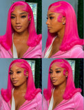 Pink bob wig