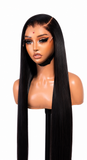 Black straight frontal wig