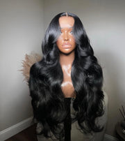 Black body wave frontal wig